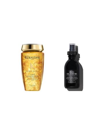 Kerastase Elixir Ultime Le Bain Shampoo 250 Ml + Davines Care Milk for All Hair Types 135 Ml