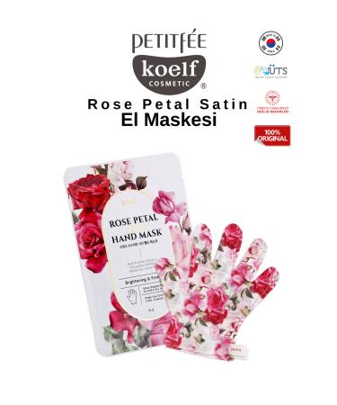 koelf Petitfee Kolef Rose Petal Satin Glove Type Hand Mask 16ml