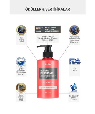 Kundal Moisturizing and Nourishing Body Lotion KUNDAL Honey & Macadamia Pure Body Lotion (Blackberry Bay) - Buy Online on GoSupps.com