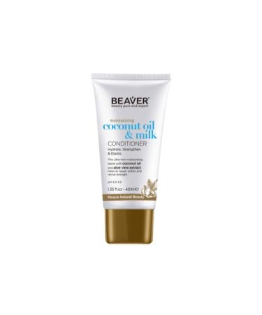 Beaver Coconut Oil&milk Conditioner Coconut Oil and Milk Hair Care Cream 40 Ml