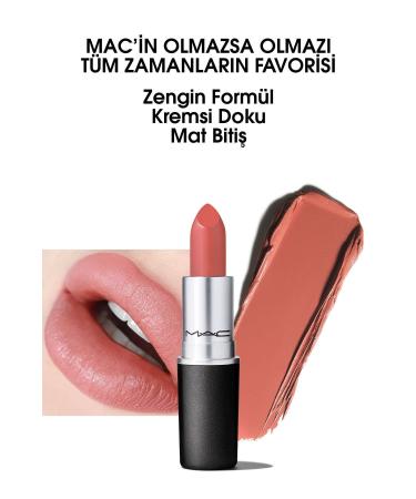 Mac High Pigmentation Permanent Matte Natural Finish Lipstick Velvet Teddy Rich Formula dem52