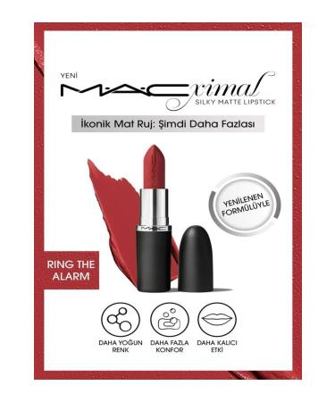 Mac M A CXIMAL Silky Matte Lipstick Moisturizing Intense Color Lipstick - Ring The Alarm