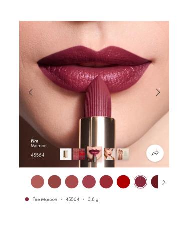 Oriflame Giordani Gold Eternal Glow Lipstick SPF 25 Fire Maroon - Buy Online on GoSupps.com