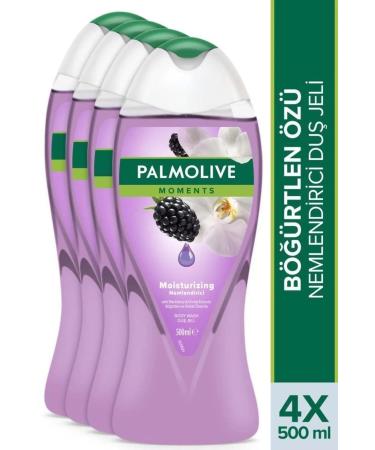 Palmolive Moments Moisturizing Blackberry Essence Bath and Shower Gel 500 ml 4 PCS