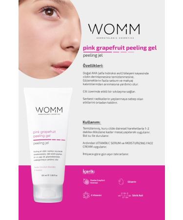 Womm Pink Grapefruit Peeling Gel - Enzyme Peeling / Pore Cleansing Effect - Buy Online on GoSupps.com