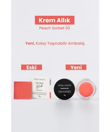 Bade Natural Cream Blush Peach Sorbet 02 0 Natural - Buy Online on GoSupps.com