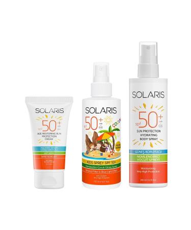 SOLARIS Sun Cream Anti-Aging Spf 50 And Children Sun Cream Spray Spf 50 And Sunscreen Cream Spray