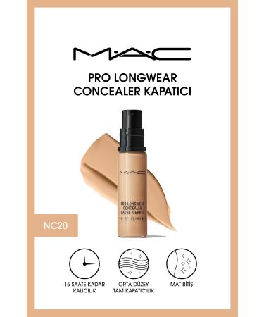 Mac 15 Hours Lasting Medium Coverage Under Eye Concealer - Pro Longwear Concealer NC20 - 9ml