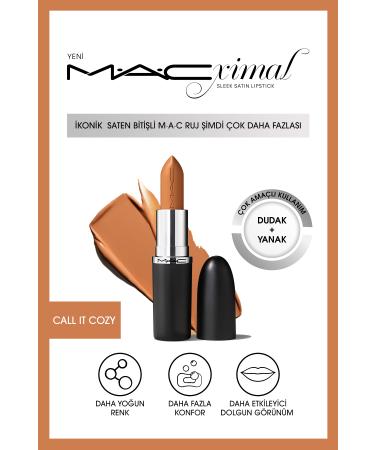 Mac Lipstick with a Nourishing Satin Finish That Gives an Impressively Plump Look - Call It Cozy 3.5g