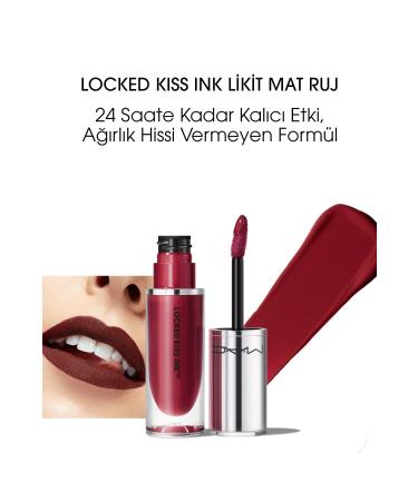 Mac Locked Kiss Ink 24hr Liquid Matte Lipstick - Carnivore - 4ml -NEW.