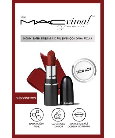 Mac Multipurpose MACximal Mini Iconic Satin Finish Lip and Cheek Lipstick-DUBONNET 1.5g