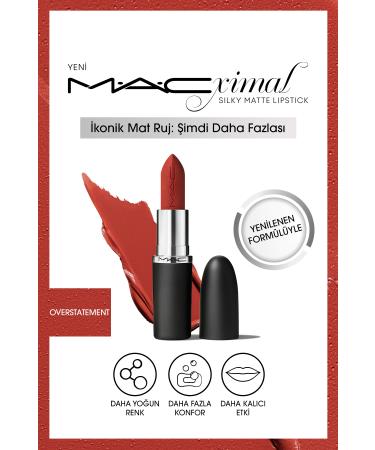 Mac S LKY MATTE LIPSTICK MOISTURIZING INTENSE COLOR LIPSTICK - OVERSTATEMENT KEYON793