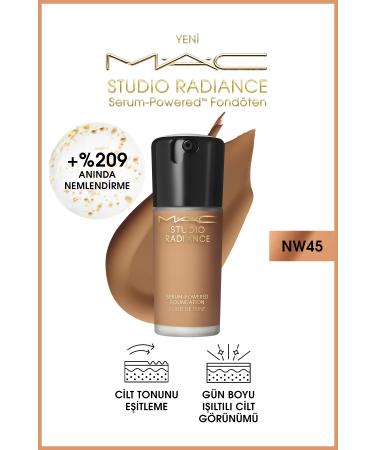 Mac Studio Radiance NW45 Powered Plump and Radiant Skin Serum Foundation 30 ml FNDTN180