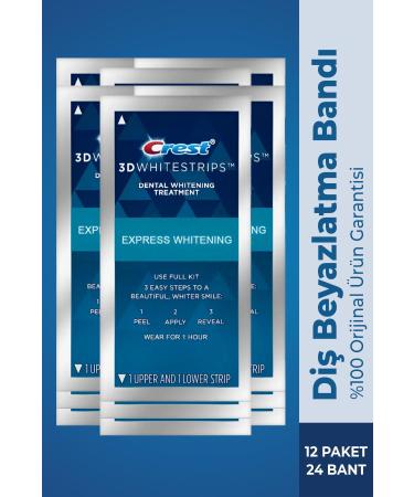 CREST 3D White 1 Hour Express 12 Paket / 24 Bant
