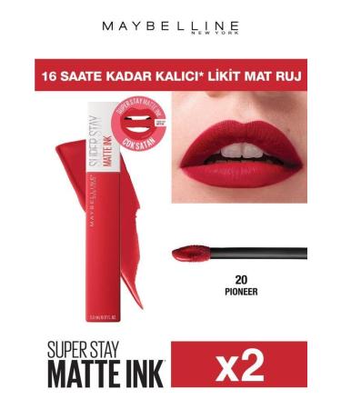 Maybelline New York Super Stay Matte Ink Lipstick - 20 Pioneer X2