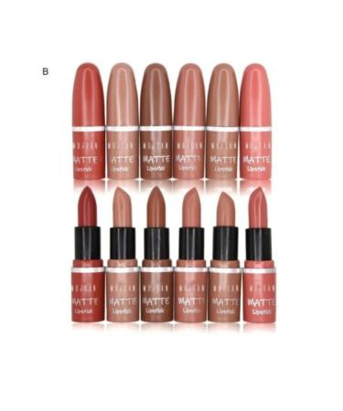 MissGalina Matte Lipstick Miss Galina 6-Piece Lipstick Set 'b'