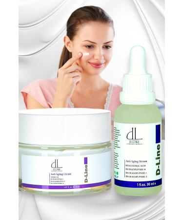dl d line laboratories D Line Anti-aging Cream and Serum Young and Lively Skin with Collagen Peptides and Herbal Extracts