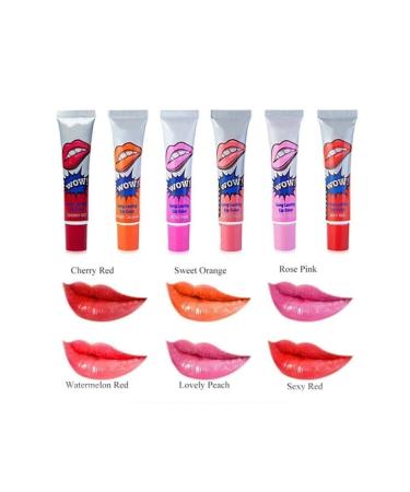 MUJGAN Permanent Peelable 6-Piece Lipstick Set Peelable