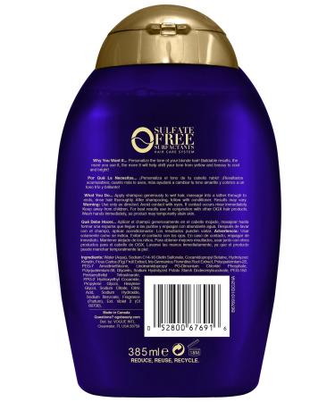 OGX Color Care+ Toning Purple Shampoo 385ML - Buy Online on GoSupps.com
