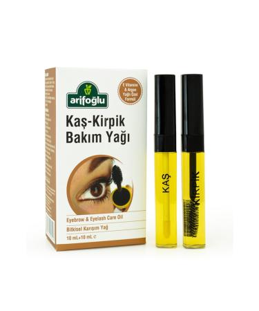 Arifo lu Eyebrow Eyelash Care Oil 10+10 ml Natural Vitamin E Organic Argan Oil