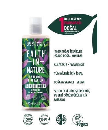 Faith In Nature Natural Relaxing Conditioner Lavender & Geranium For Normal & Dry Hair - Buy Online on GoSupps.com