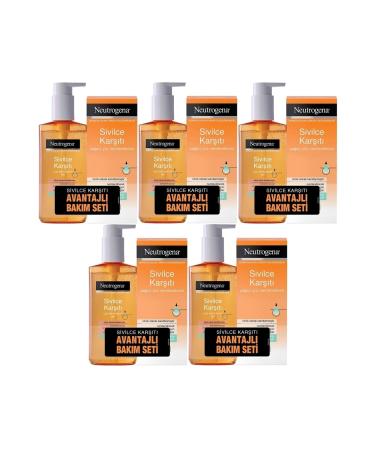 Neutrogena Anti-Acne Cleansing Gel 200ml Moisturizer 50ml (SET OF 5)