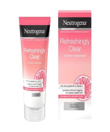 Neutrogena Face Care Cream & Clear Oil-Free Moisturizer Pink Grapefruit Day Care Cream 50ml - Buy Online on GoSupps.com