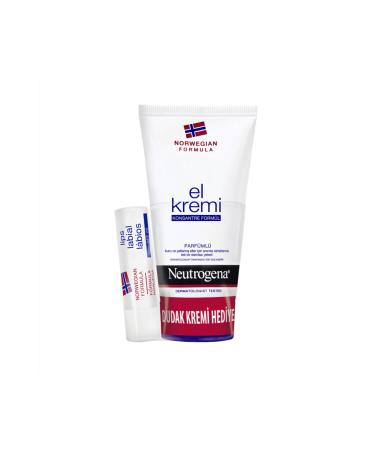 Neutrogena Hand Cream 75 Ml and Lip Moisturizer Set Perfumed