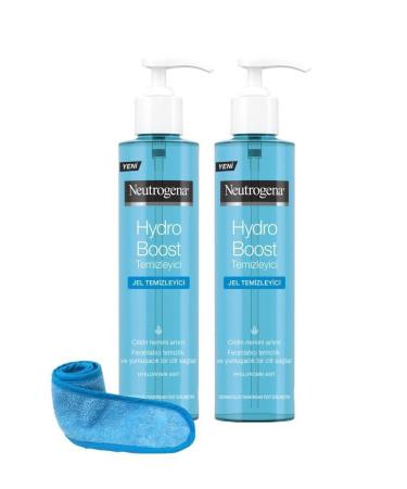 Neutrogena Hydro Boost Water Gel Cleanser 200 Ml X2 + Hair Band - Buy Online on GoSupps.com