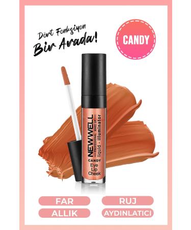 New Well Liquid Illuminator Brightening Blush 3 In 1 Candy