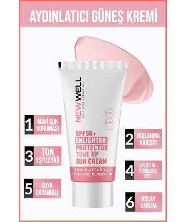 New Well Tone Equalizer High Protection Spf50+ Brightening Pink Face Sun Cream 50 Ml - Buy Online on GoSupps.com