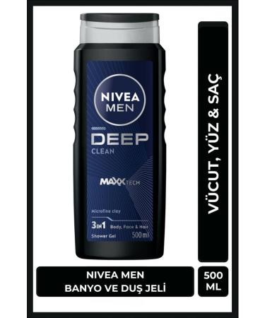 NIVEA Deep Cleansing Masculine and Woody Scented 3-in-1 Shower Gel Passi.4648