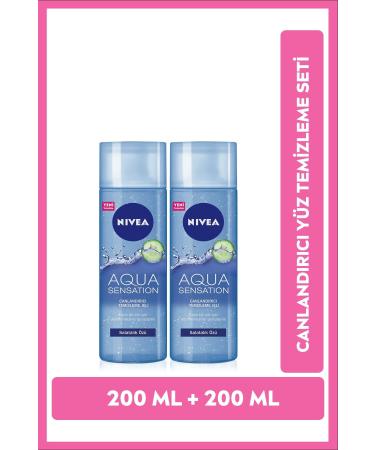 NIVEA Facial Cleansing Gel Aqua Sensation Refreshing 200 ml X2 Pcs