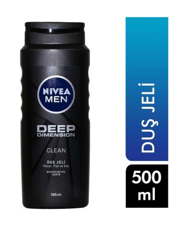 NIVEA Brand: Men's Shower Gel 500 Ml Deep Dimension 4005900520296 Category: Shower Gel