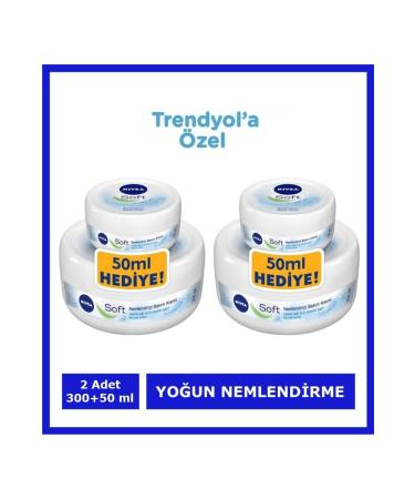 NIVEA Moisturizing Soft Care Cream Hand Face Body Nourishing Jojoba Oil Vitamin E 300 + 50 ml 2 PCS - Buy Online on GoSupps.com