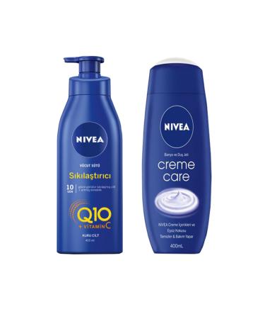 NIVEA Nourishing Firming Body Milk 400 ml + Creme Care Bath and Shower Gel 400 ml