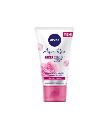NIVEA Organic Rosewater and Mineral Clay Revitalizing Facial Cleansing Peeling Mask 150 ml