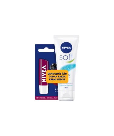 NIVEA Soft Hand Cream 75m and Blackberry Lip Balm Set