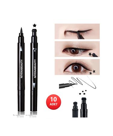 N YENABEAUTY 10 Pieces Double Sided Star Patterned Pencil Eyeliner Economic Set