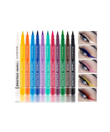 NIYENABEAUTY 12-pack Pencil Colored Eyeliner Set Waterproof
