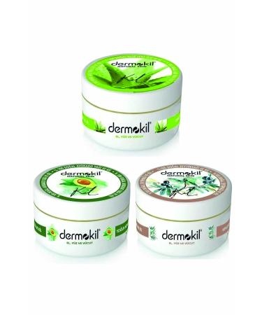 Dermokil Hand and Face Cream Aloe Vera Avocado Olive Oil 3 x 300 ML