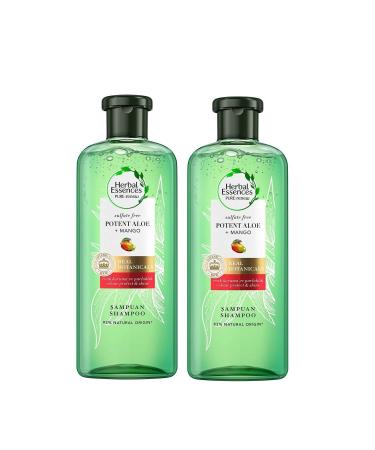 Herbal Essences Sulfate-Free Color Protection and Moisture Aloe Mango Shampoo 380 ml 2 Pieces