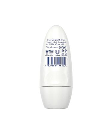 Dove Women Roll On Deodorant Original 1/4 Moisturizing Cream 50ml X2 Pieces - Buy Online on GoSupps.com