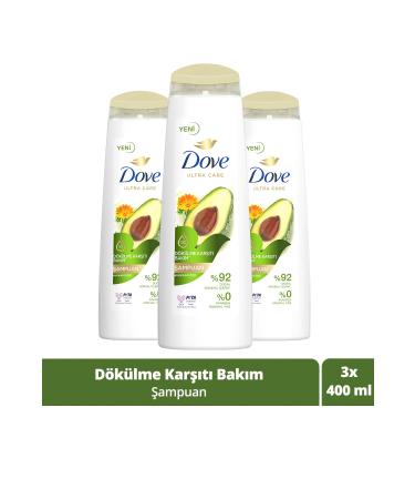 Dove Ultra Care Hair Care Shampoo Anti-Loss Care Avocado Extract 400 ml X3 Pieces