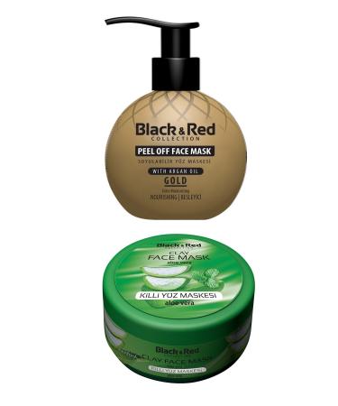 Black Red Black & Red Peelable Gold Face Mask Nourishing 250 ml - Clay Face Mask Aloe Vera 400 gr