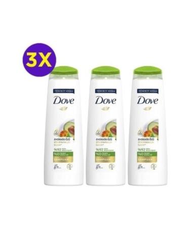 Dove Hair Care Shampoo Avocado Extract Anti-Loss Care 400 Ml Set of 3