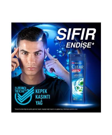 Clear Men Anti-Dandruff Effective Hair Care Shampoo Cool Sport Menthol Refreshing Menthol 600 ml X3 - Buy Online on GoSupps.com