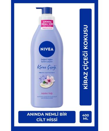 NIVEA Moisturizing Body Lotion with Valuable Oils 400ml Cherry Blossom Jojoba Oil Dry Skin Types