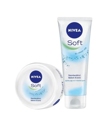 NIVEA Care Cream 100ml and Soft Care Cream 75ml Hand Face Body Vitamin E Jojoba OilBLK WW57