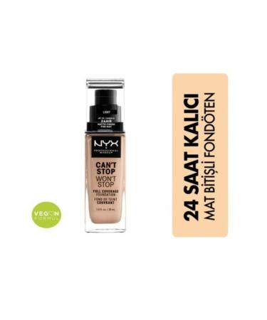 NYX Professional Makeup Can't Stop Won't Stop 24 Hour Foundation Light
